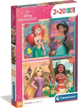 Clementoni 24092 Puzzle Disney princezny 2x20 dílků