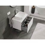 MEXEN/S - Orio koupelnová skříňka pod umyvadlo 70 cm s deskou, 1 šuplík, bílá mat 91A10-07047-1-BFC01