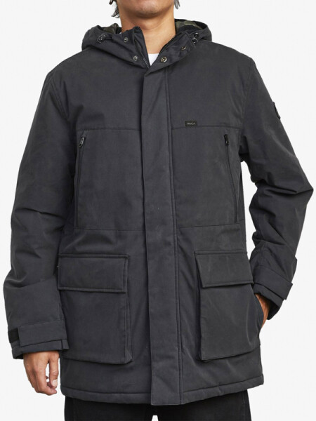 RVCA PATROL PARKA RVCA BLACK zimní bunda pánská