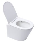 Wc závěsné SAT Infinitio včetně prkénka softclose, bílá matná, zadní odpad SATINF010RREXPWM SATINF010RREXPWM