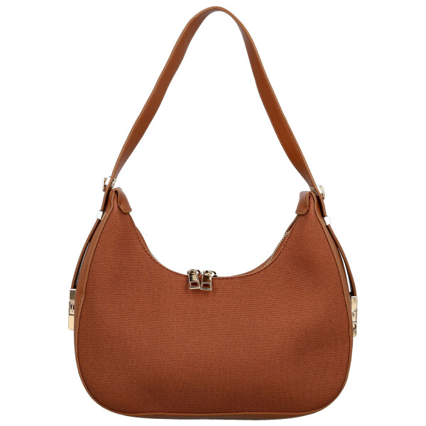 Stylová dámská koženková kabelka na rameno Agatha, hnědá