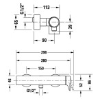 DURAVIT - Tulum Sprchová baterie, chrom TU4230000010