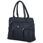 Trendy dámská koženková kabelka na rameno Asila, tmavě modrá