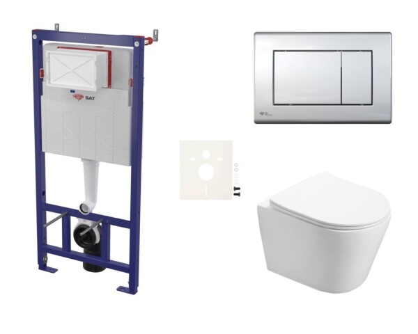 Závěsný WC set do lehkých stěn / předstěnová SAT Infinitio SIKOSSIN21K SIKOSSIN21K
