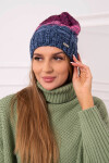 Fleecová čepice Dolores K303 denim+růžová+tmavě fialová UNI