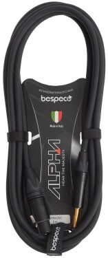 Bespeco Alpha Microphone Cable Neutrik XLR F Jack 3 m