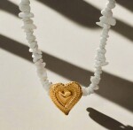ELENYS Heart – pozlacený náhrdelník 18K žluté zlato Délka náhrdelníku: 38+5 cm / max. 43 cm