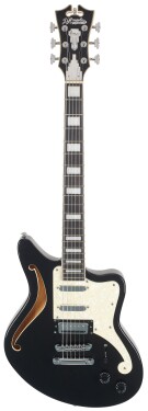 D'Angelico Offset Semi-Hollow Black Flake
