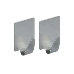 Spirella METAL hranatý samolepící háček 2 ks nerezová ocel / 35 x 53 mm (7610583109828)