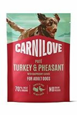 Carnilove Dog Pouch Paté Turkey&Pheas.+Rasp. 300g