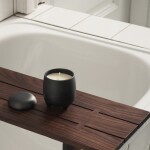 Ferm Living Neparfemovaná svíčka v dóze Evoke Blackened, černá barva, kov, vosk
