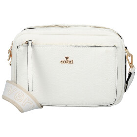 Stylová dámská koženková crossbody kabelka Aliana, bílá