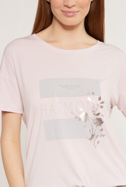 Monnari Trička Dámské tričko s ozdobným panelem Light Pink L