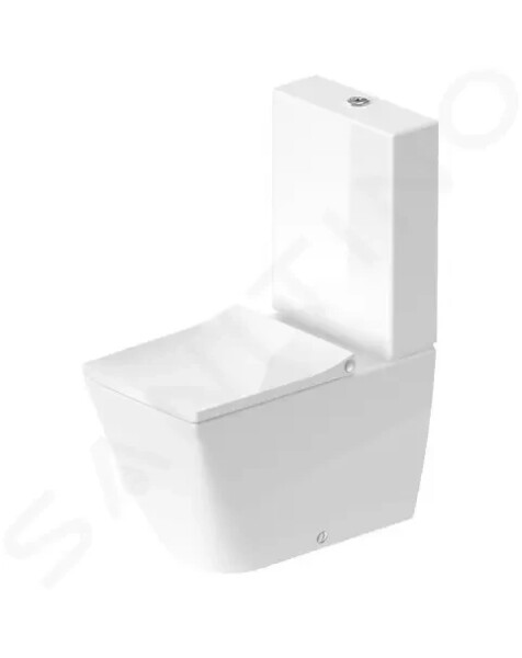 DURAVIT - Viu WC kombi mísa, Vario odpad, Rimless, s WonderGliss, alpská bílá 21910900001