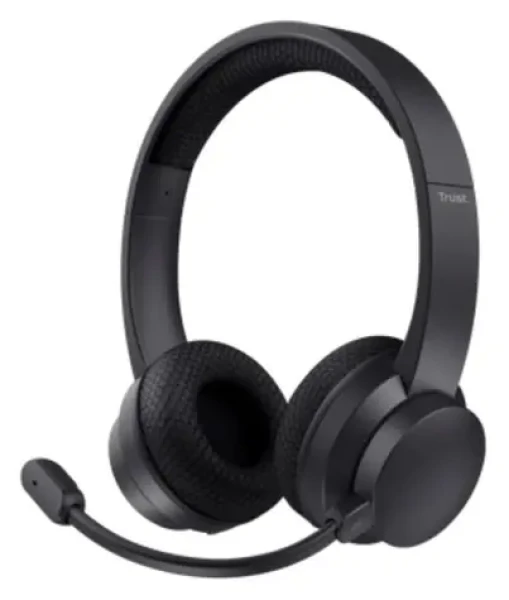 Trust Ayda Bluetooth černá / Sluchátka / mikrofon / ANC / USB-C nabíjení / 3,5mm Jack (25463)