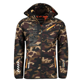 Geographical Norway Softshellová bunda Royaute M WU1057H-GN-KAKI-ORANGE pánské s