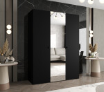 Šatní skříň Abi Parma 2 Rozměry: 100 cm, Pásky / úchyty: Zlatý, Barva korpusu + barva dveří: Bílá + Bílá