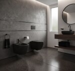 Erga Lily, závěsný bidet 490x360x320 mm, černá matná, ERG-V03-LILY-BD-BK