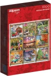 ALIPSON Čtvercové puzzle Koláž jaro, léto, podzim, zima