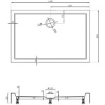 MEXEN - Flow+ sprchová vanička obdélníková 80 x 110, černá mat 46R708011H