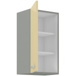 Horní skříňka 40 G-72 1F Barva korpusu: Šedá, Barva dvířek: Krémový lesk (Karmen)