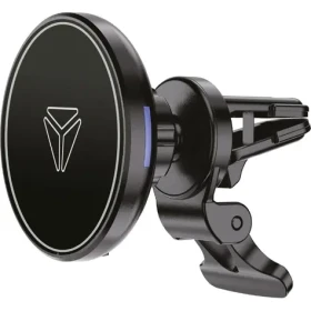 YENKEE YSM 615 černá / Magnetický držák do mřížky ventilace / bezdrátové nabíjení 15W / otočný (8590669319800)