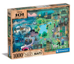 Clementoni - Puzzle - Disney mapa 101 Dalmatinů