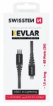 SWISSTEN KEVLAR datový kabel Lightning 1.5m šedá / 60W / 3A / 1x USB-C(M) / 1x Lightning(M) (71544010)