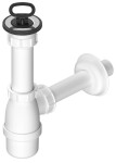 Bruckner - Umyvadlový sifon, nerez výpust, zátka s uchem, DN40, bílá 151.112.0