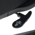 Židle kancelářská, černý MESH a černá látka, plastový kříž, houpací mechanismus.