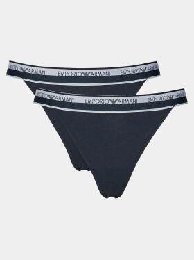 Dámská tanga 2Pack 164522 4R227 00135 tm. modrá Emporio Armani