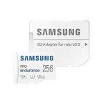 SAMSUNG PRO Endurance microSDXC 256GB + SD adaptér / Class 10 / UHS-I / U3 / čtení: 100MBs / zápis: 40MBs (MB-MJ256KA/EU)