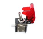 Robustní páčkový přepínač s krytkou - On/Off 20A 12V Červený