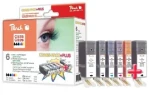 Peach Combi Pack Plus s cipem Remanufactuer, XL-výnos, kompatibilní s Canon CLI-526, PGI-525 (314466)