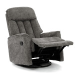 Polohovací křeslo, šedá, látka, TV-H9327 GREY2