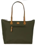 Bric's X-Bag Shopping 078 olivová / Kabelka / nylon / kožené detaily (8016623887081)