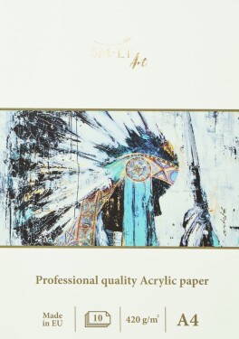 SM.LT Acrylic Professional A4 420 g 10 listů hrubý přírodně bílý