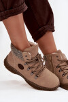 Vytápěné Kotníkové Traperky Dámské Béžové Zenaya 36