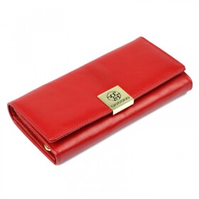 Luxusní dámská kožená peněženka Leonardo, červená