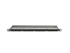 Lanberg PPU5-0024-B černý / Patch panel / 24 portů / CAT5E / 0,5U / 19" (PPU5-0024-B)