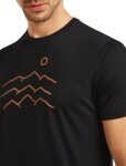 Pánské merino triko s krátkým rukávem ICEBREAKER Mens 125 Cool-Lite Sphere SS Tee Across, Black velikost: XXL