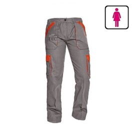 Montérkové kalhoty dámské do pasu DESMAN, 303149 DOPRODEJ!!!! 50 - šedo-oranžová