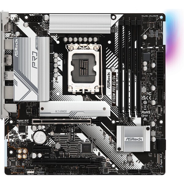 ASRock B760M Pro RS/D4 / LGA 1700 / 4x DDR4 / 2x PCIex16 / 2.5GLAN / mATX (90-MXBKL0-A0UAYZ)