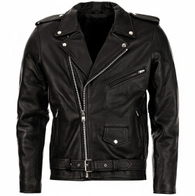 Pánská Kožená Bunda Křivák M-Pro Luxora Brixton Černá Velikost: XS