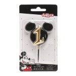 Dortisimo Dekora svíčka Mickey černo-zlatá číslo 1