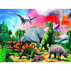 Puzzle Mezi dinosaury 100 dílků