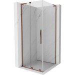 MEXEN/S - Velar L sprchový kout, posuvné dveře 120 x 120, transparent, růžové zlato 871-120-120-03-60