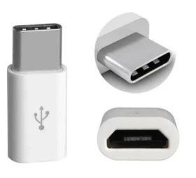 Aligator Adaptér microUSB - USB-C bílý pro nabíječky a datové kabely (SMA0465)