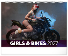 Nástěnný kalendář 2027 Notique Girls & Bikes, 48 x 33 cm