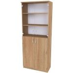 Nábytek Mikulík Skříň program sektor č.9 prosklená - hl. 43 cm Rozměry: (š x h x v): 80 x 43 x 175 cm
